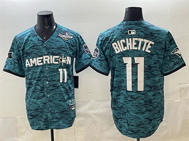Men's Toronto Blue Jays #11 Bo Bichette Teal 2025 World Series 2023 All-star Limited Stitched Jersey Men's Toronto Blue Jays #11 Bo Bichette Teal 2025 World Series 2023 All-star Limited Stitched Jersey